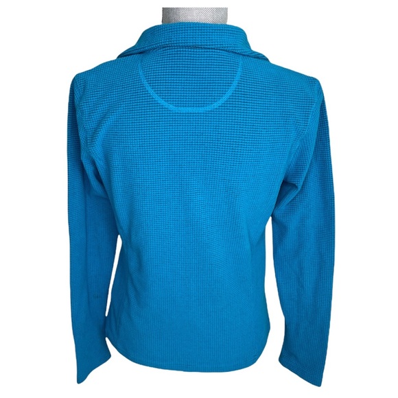 TANGERINE / TEAL 1/4 ZIP PULLOVER SIZE S - Picture 2 of 5